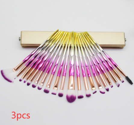 Colorful Makeup Brush Set with 20 Brushes | Cosmetic Tools for Face & Eyes