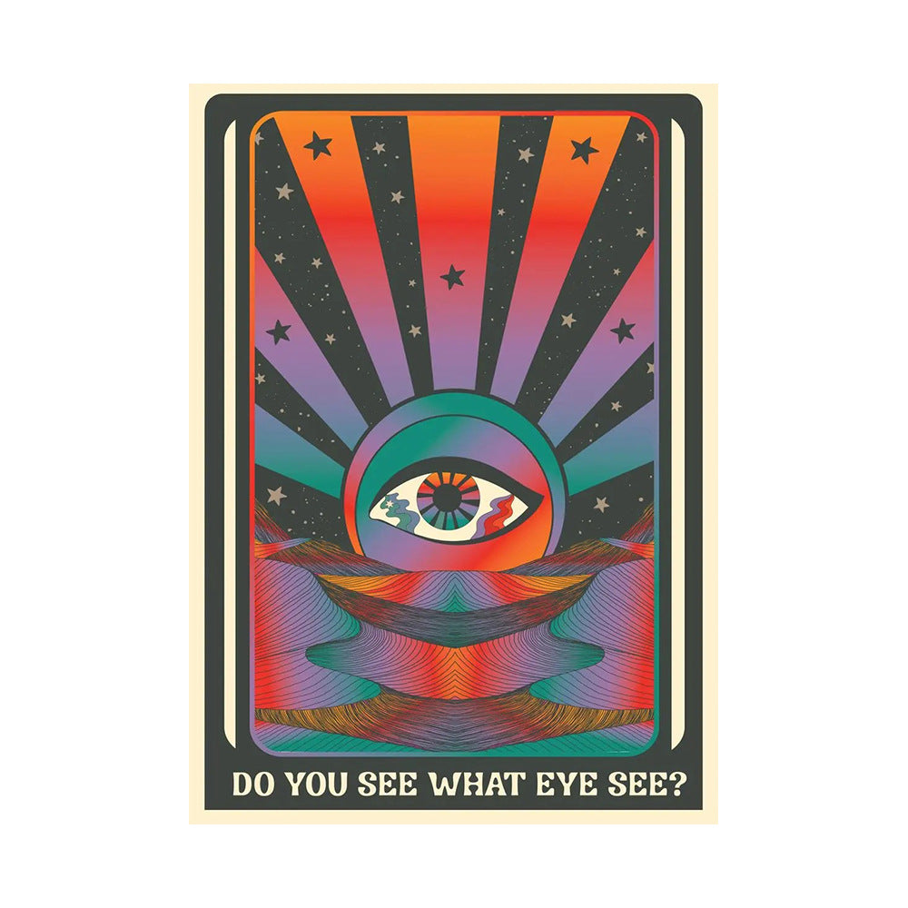 Psychedelic Bohemian Abstract Canvas Wall Art - Framed & Frameless Options