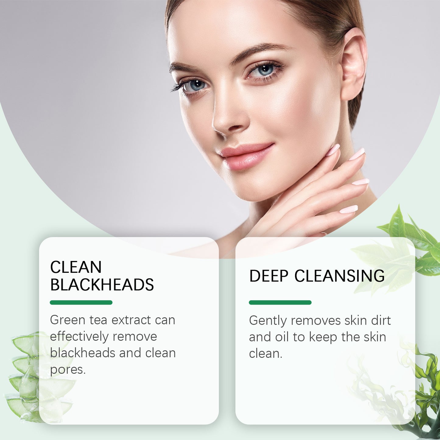 Green Tea Solid Cleansing Mask - Pore Purifying & Hydrating Facial Treatment