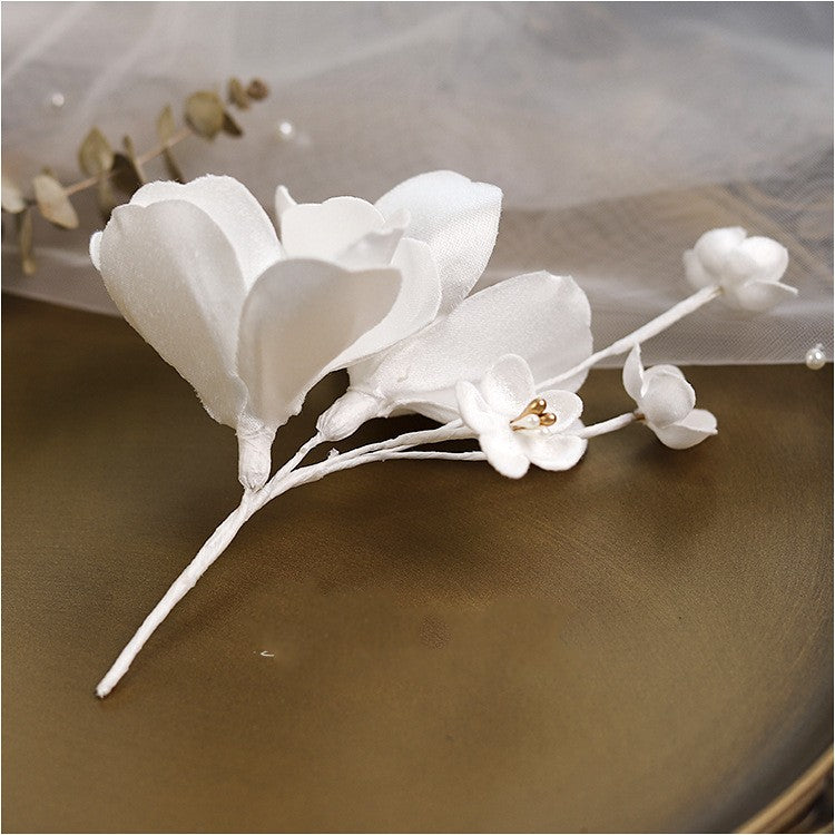 3D Flower Headband - White