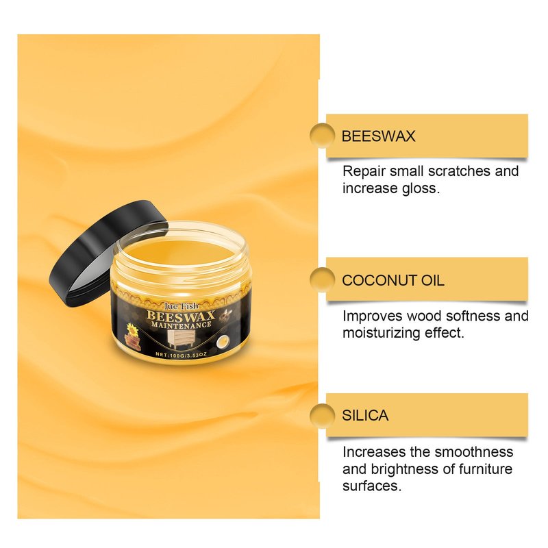 Beeswax Furniture Polish Paste - Multi-Purpose Cleaning & Maintenance - 100g