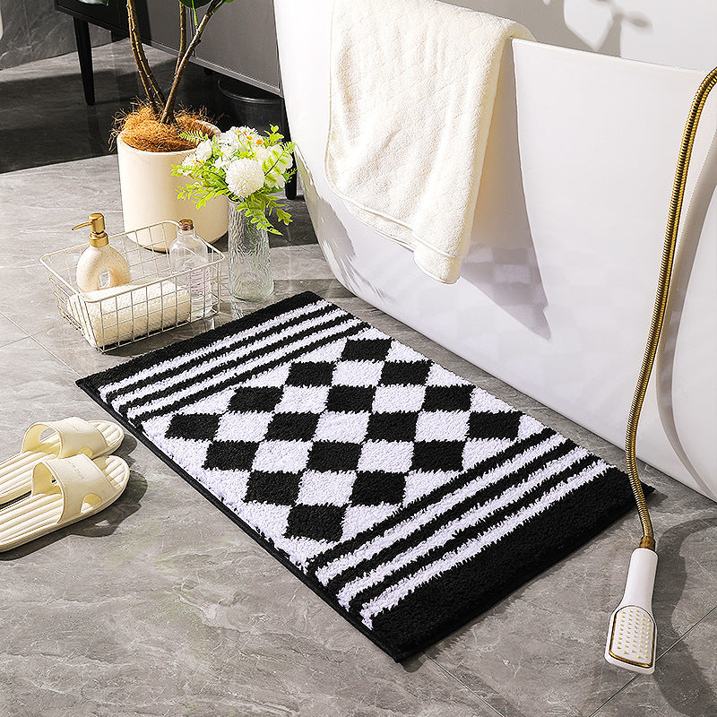 Non-Slip Absorbent Floor Mat for Bathroom - Thickened Woven Polyester