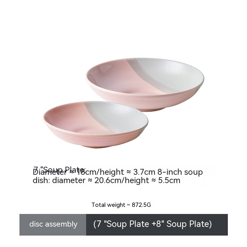 Flat Dish Set for Home Kitchen - Assorted Styles & Sizes