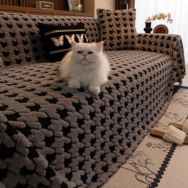 Luxury Winter Sofa Cover - Soft Fleece Dust Protector for 180x180cm & 180x380cm Sofas