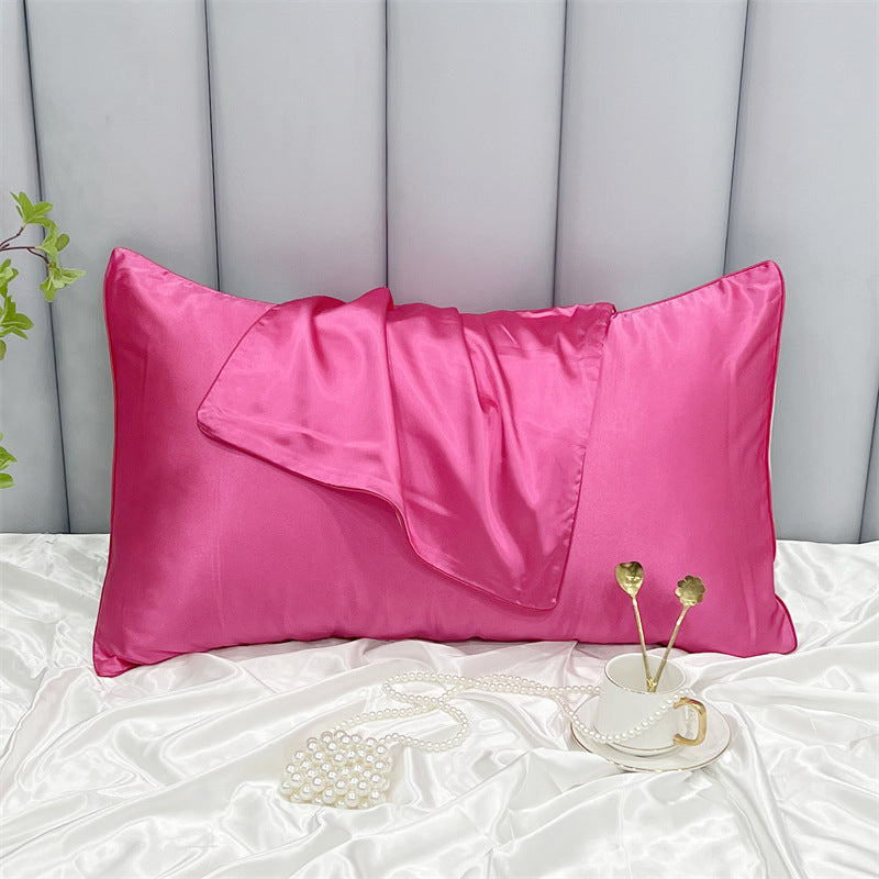 Double-Sided Ice Silk Pillowcase - Soft Rayon & Polyester Bedding Cover