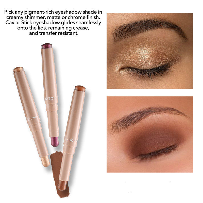 Monochrome Lipstick & Eyeshadow Stick Makeup Set - Multiple Colors
