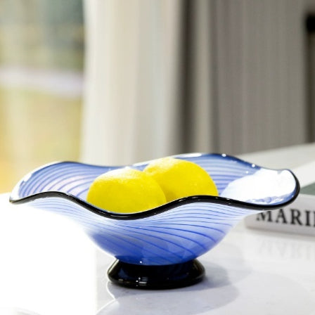 Luxurious Stained Glass Fruit Bowl Centerpiece for Dining Table