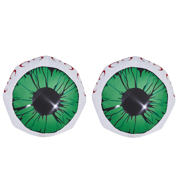 2PCS 3FT Light-Up Green Eyeball Halloween Inflatables