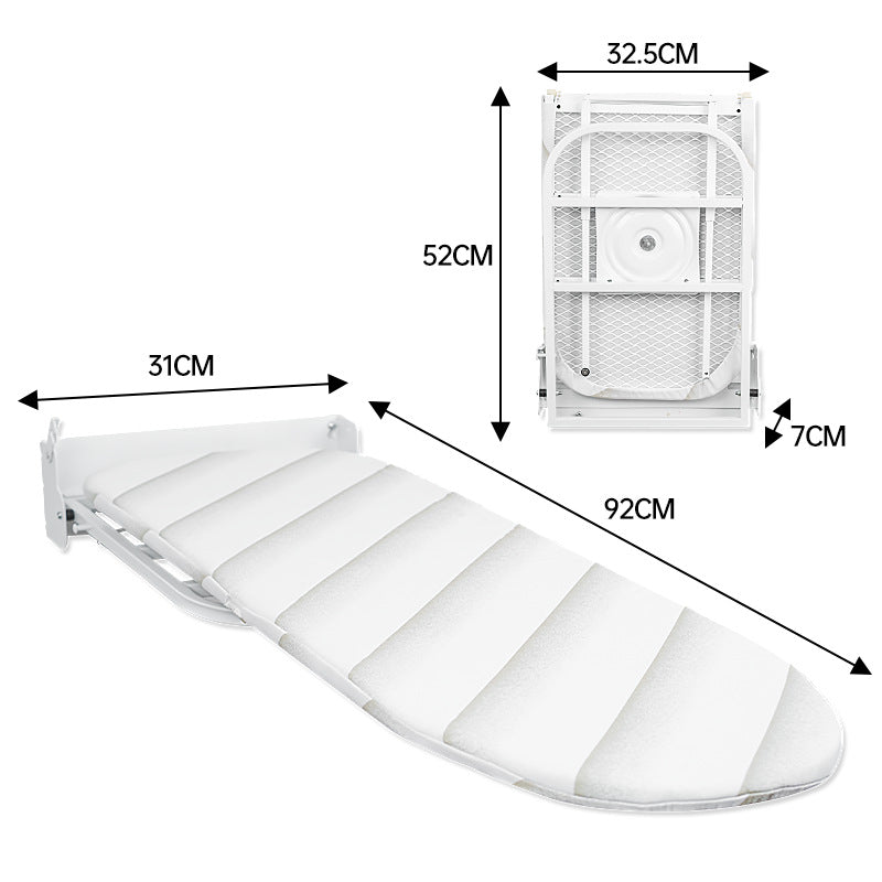 Retractable Wall-Mounted Ironing Board with Swivel Lid - Modern Home Storage