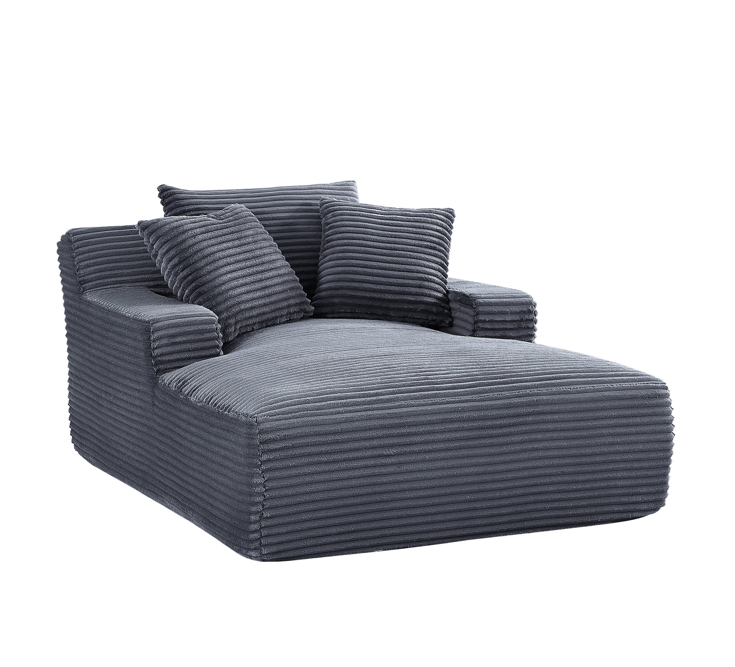 Cloudline Oversized Chaise Lounge Chair In Soft Corduroy, Modern