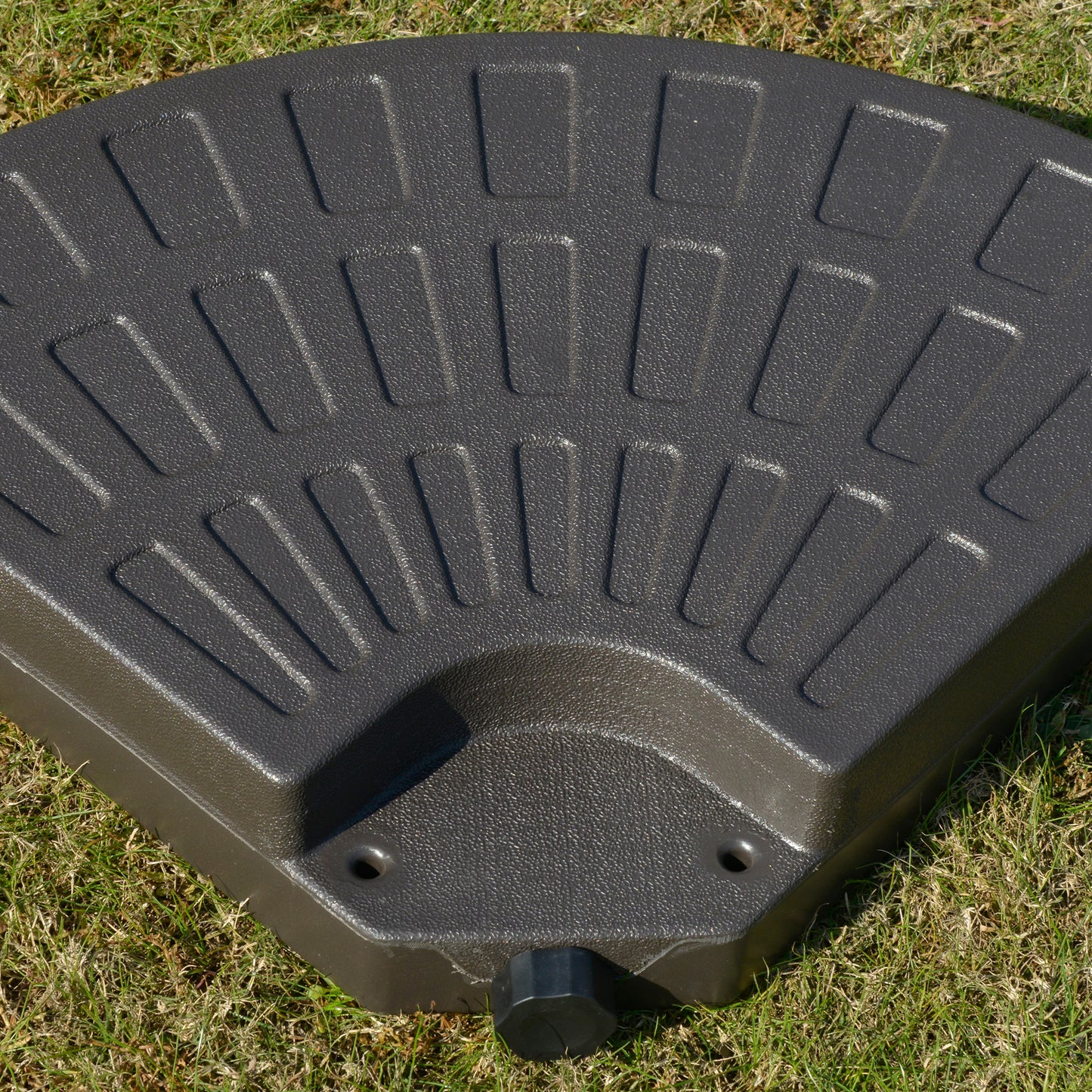Cantilever Patio Umbrella Base - 4 Piece Set, 220 lbs Capacity, Coffee Brown