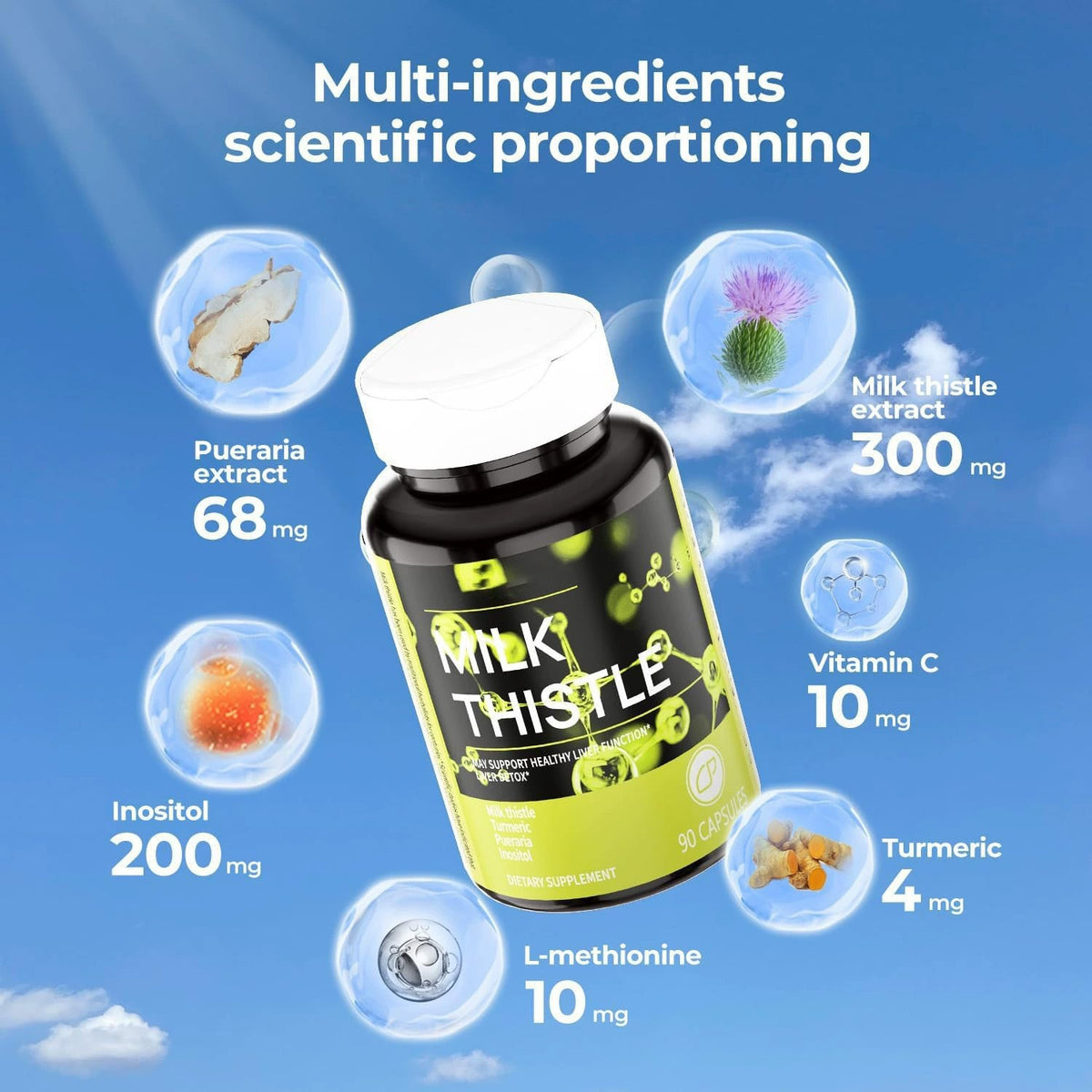 Milk Thistle Liver Support Capsules - 90 Count