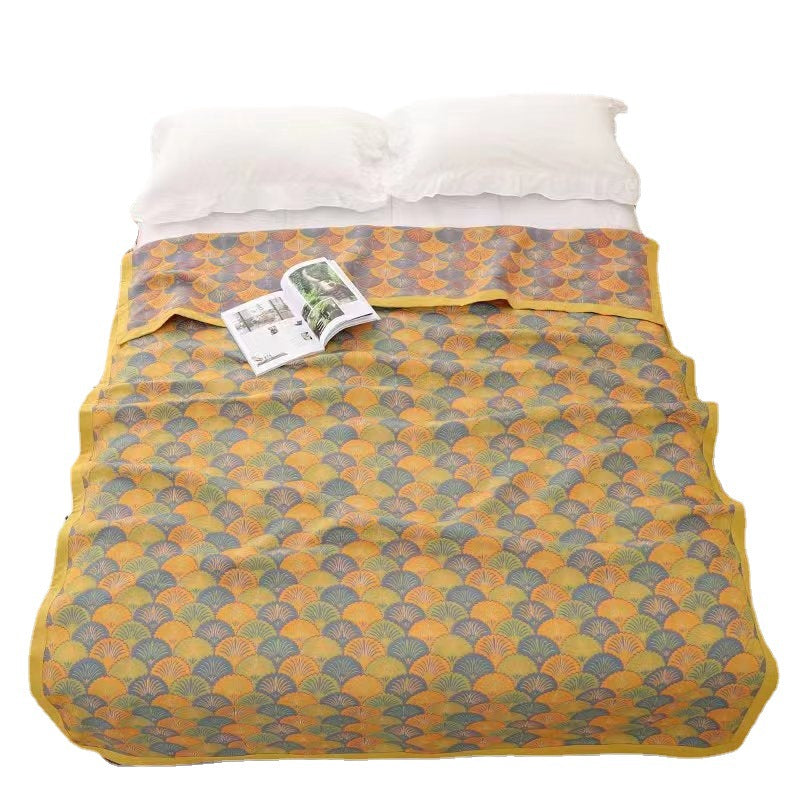 Combed Cotton Sand Gauze Towel Quilt Blanket for Home & Bedroom
