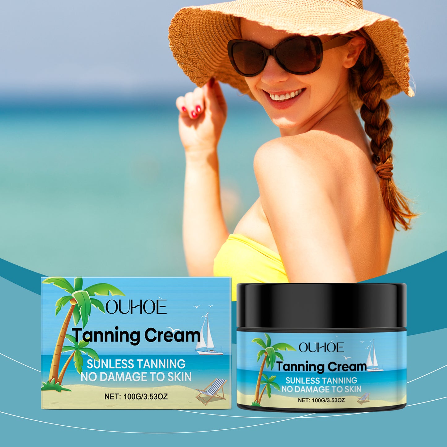 Nourishing Skin Moisturizer Cream for Anti-Tanning and Sunburn Relief