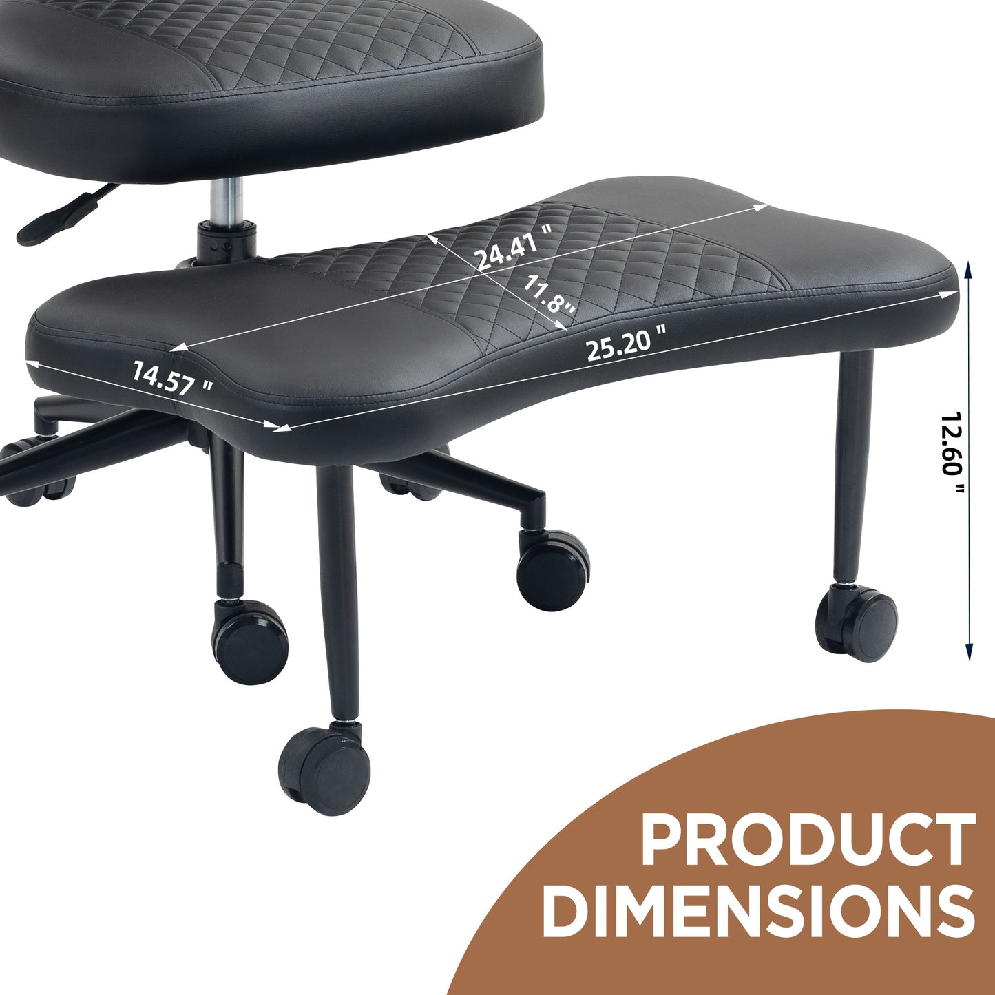 Ergonomic Meditation Chair with Lumbar Support - Black