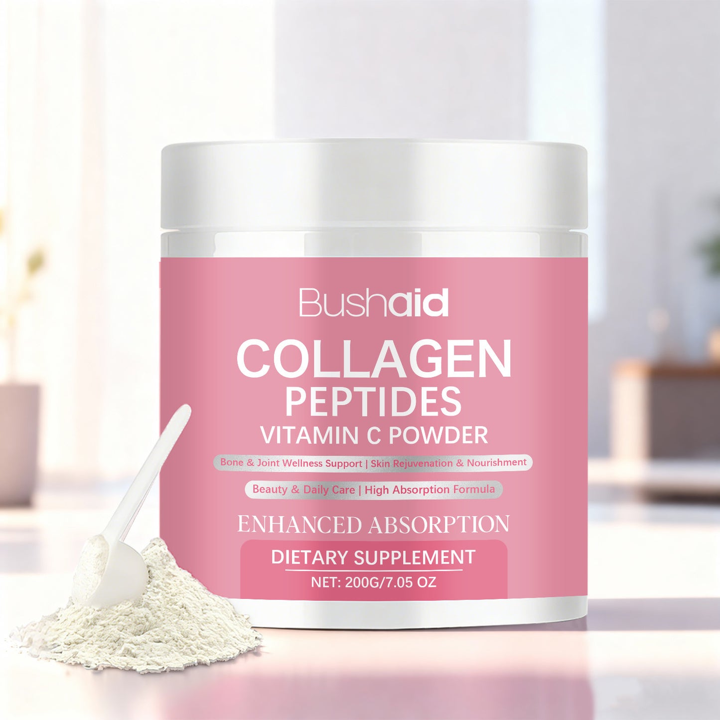 Collagen Vitamin C Powder 200g Dietary Supplement for Skin & Hair Health