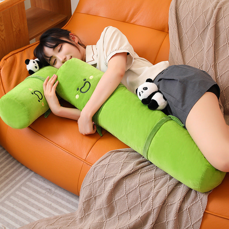 Cute Animal Bamboo Pipe Panda Pillow U-Shaped Neck Support Cushion