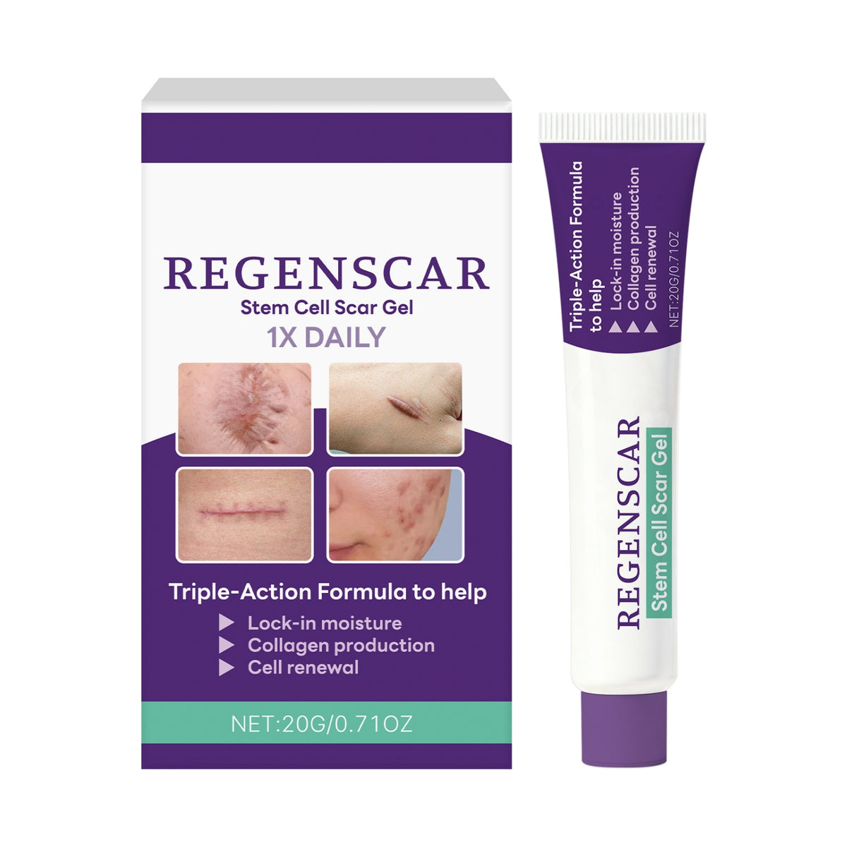 Scar Fading Gel with Collagen & Aloe Vera – 20g
