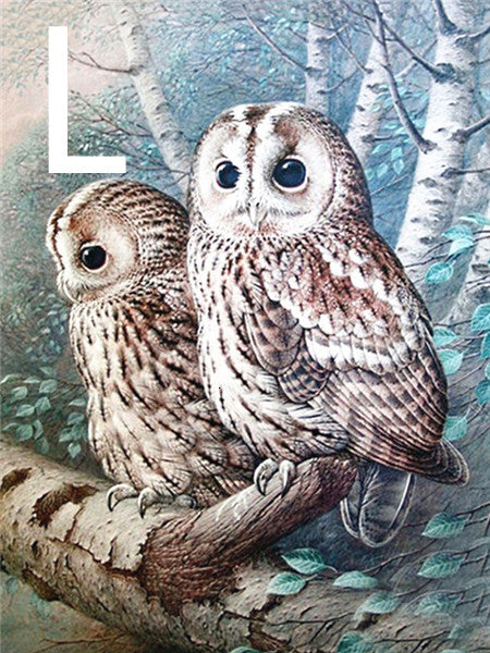 Owl Night Tree Pattern Embroidery Cross Stitch Kit - 5D Diamond Painting