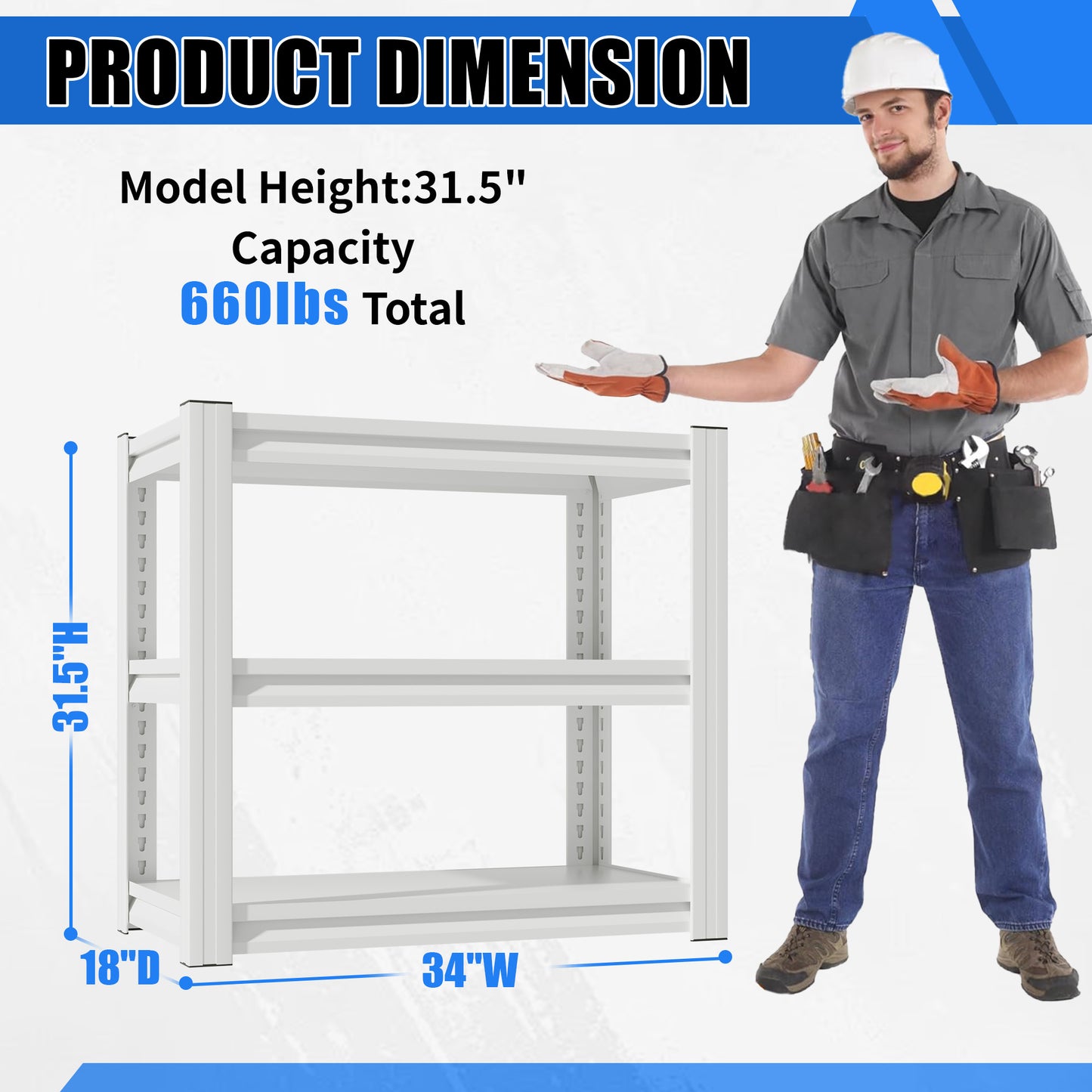 20-30 Gallon Fish Tank Stand - Metal Aquarium Stand, 34 W X 18 D 31H