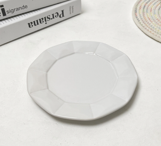 8-Inch Ceramic Plate Set for Kitchen Storage - Multiple Styles
