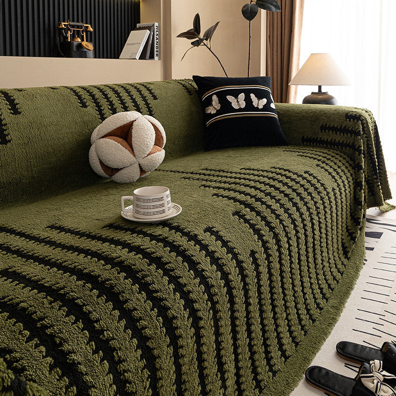 Luxury Winter Sofa Cover - Soft Fleece Dust Protector for 180x180cm & 180x380cm Sofas