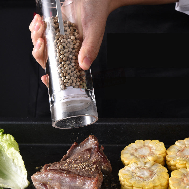 Acrylic Spice Grinder Cylindrical Transparent Kitchen Tool - 5/6/8 Inch Variants