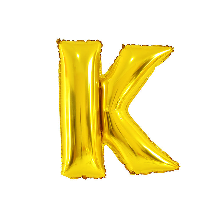 Gold Letter Balloon Set for Birthday Wedding Celebration - Aluminum Foil Party Decor