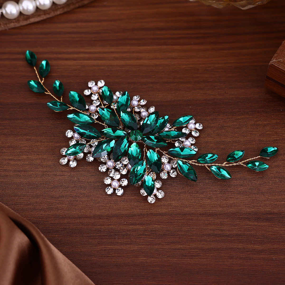 Bridal Rhinestone Hair Band Headdress Handmade Headband