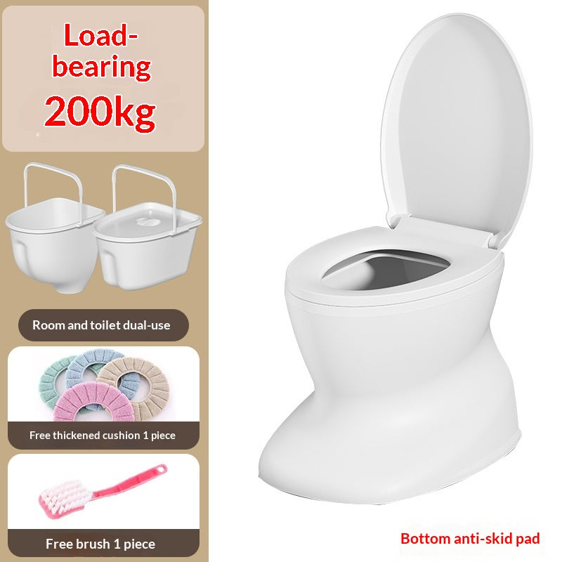 Portable Commode for Elderly & Adults with Limited Mobility - Safe Indoor Use