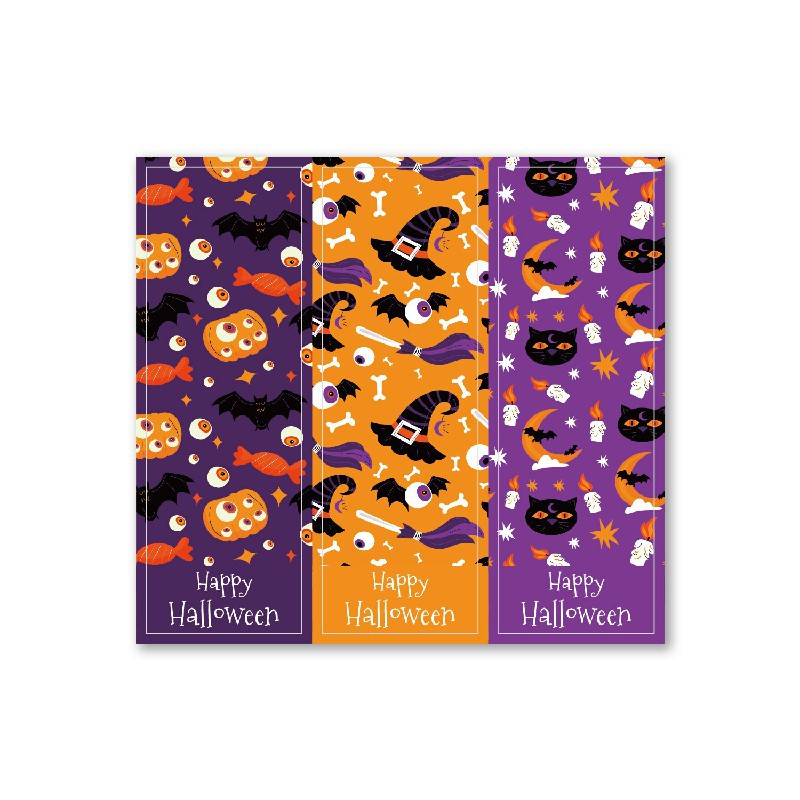 Halloween Self-Adhesive Rectangular Stickers 30 Sheets Party Decor