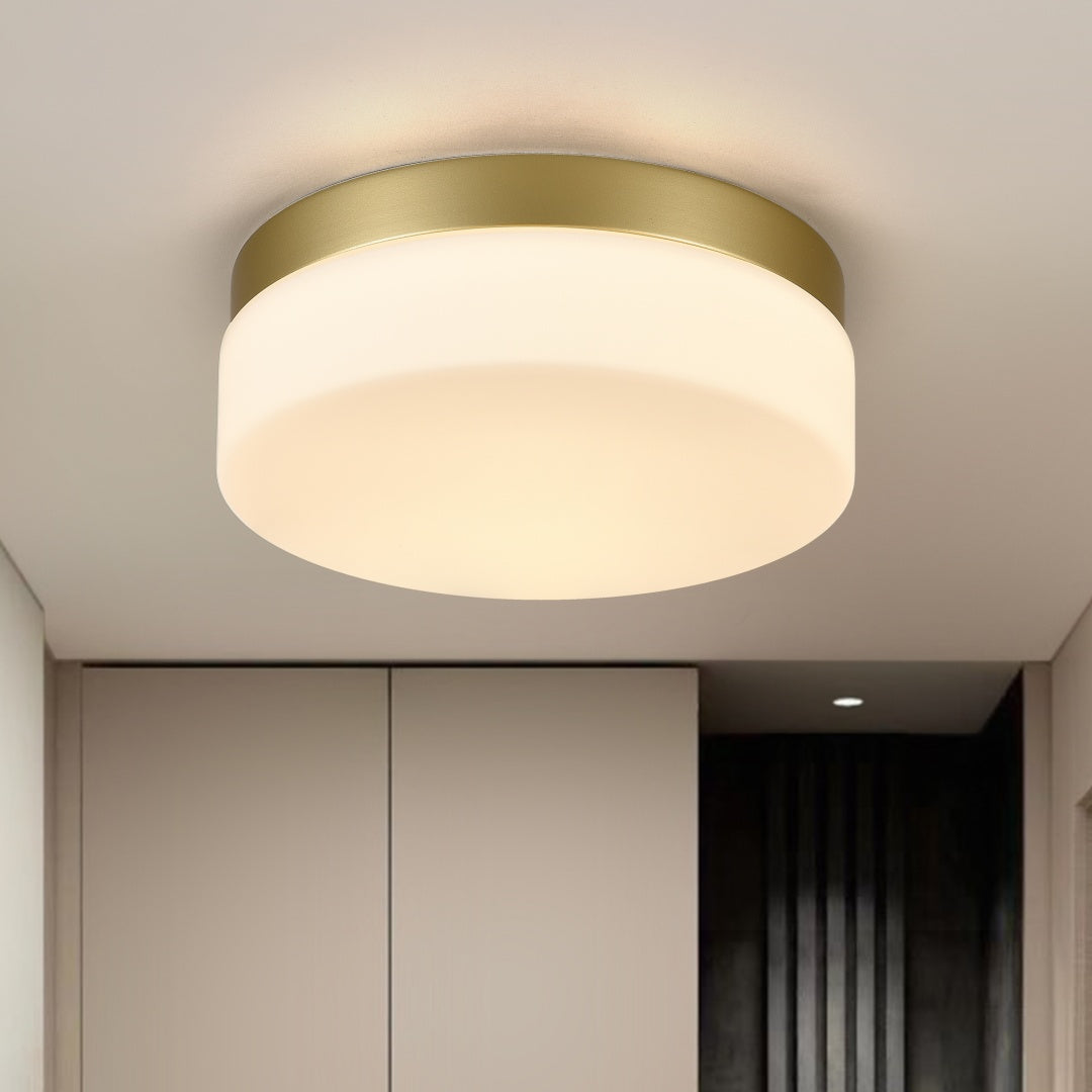 24W LED Flush Mount Ceiling Light Fixture - 12 Inch Round Gold