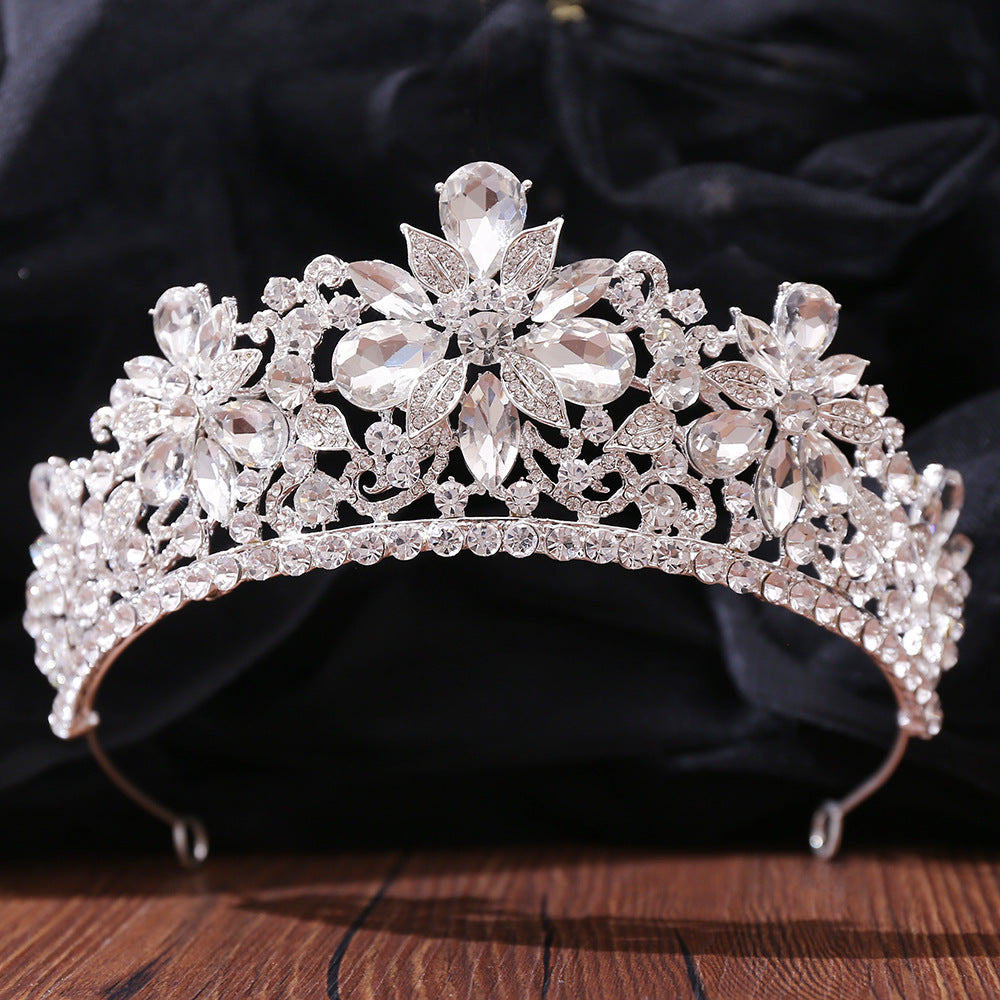Rhinestone Crown Headband Hair Accessory - Multiple Colors