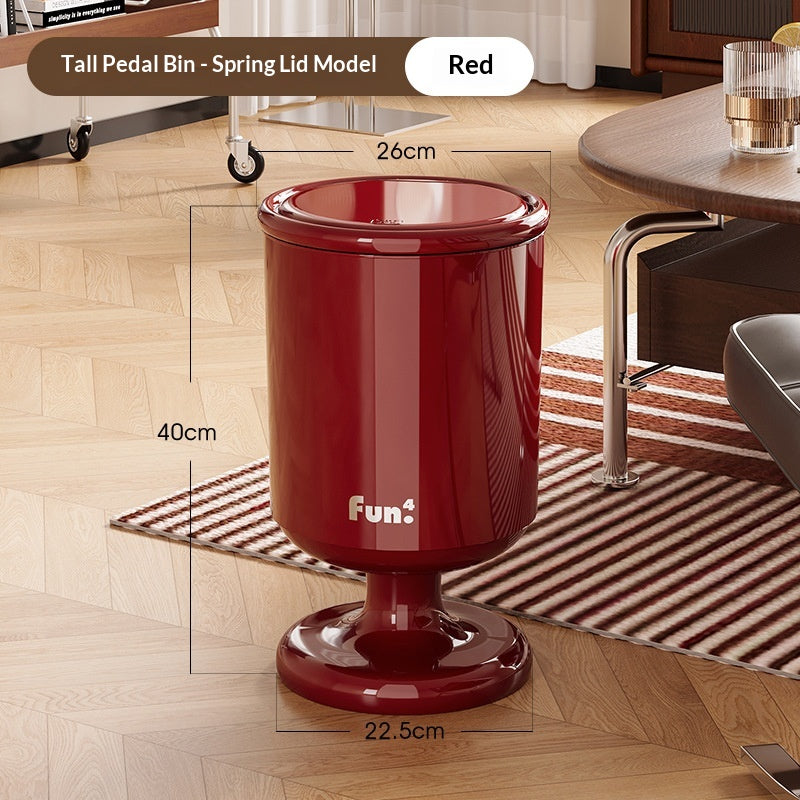 Tall Wine Glass Storage Bucket with Cover - Household Organizer