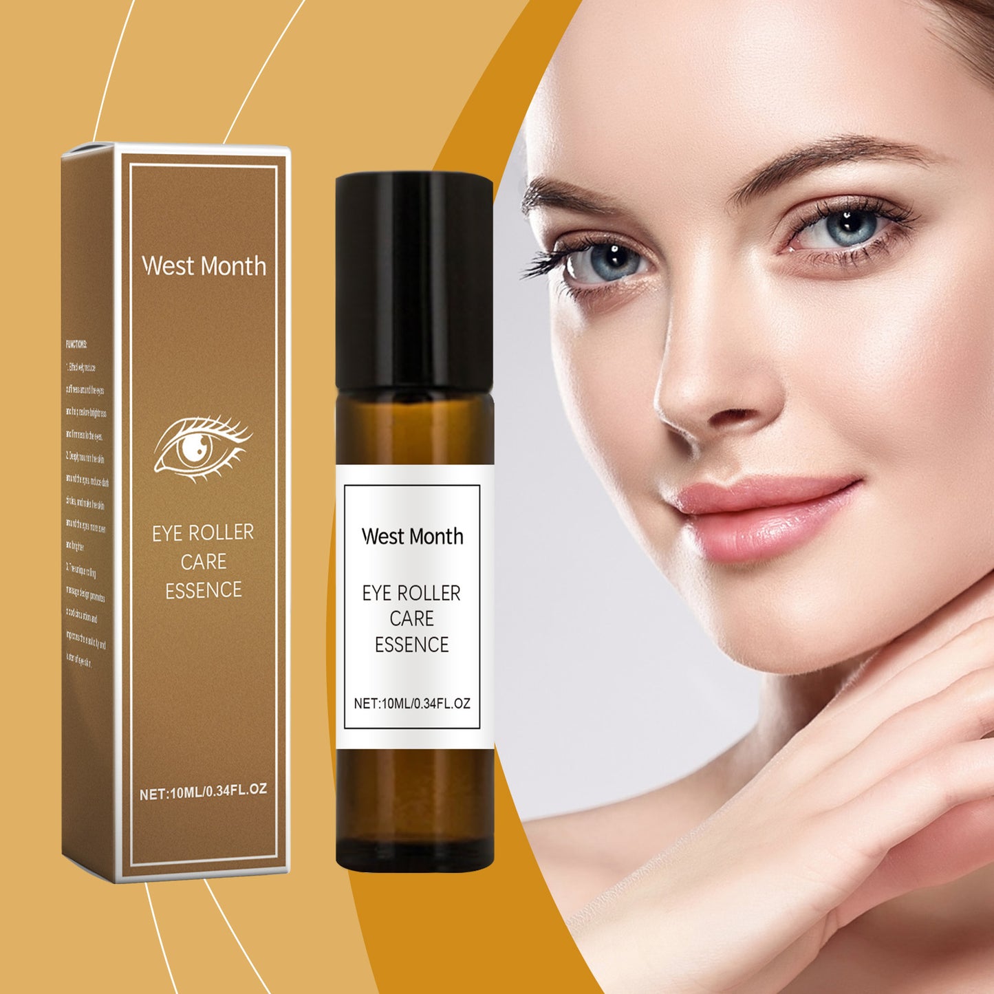 Firming Eye Serum with Roller Ball - Nourishing Vitamin E & Jojoba Oil - 10ml