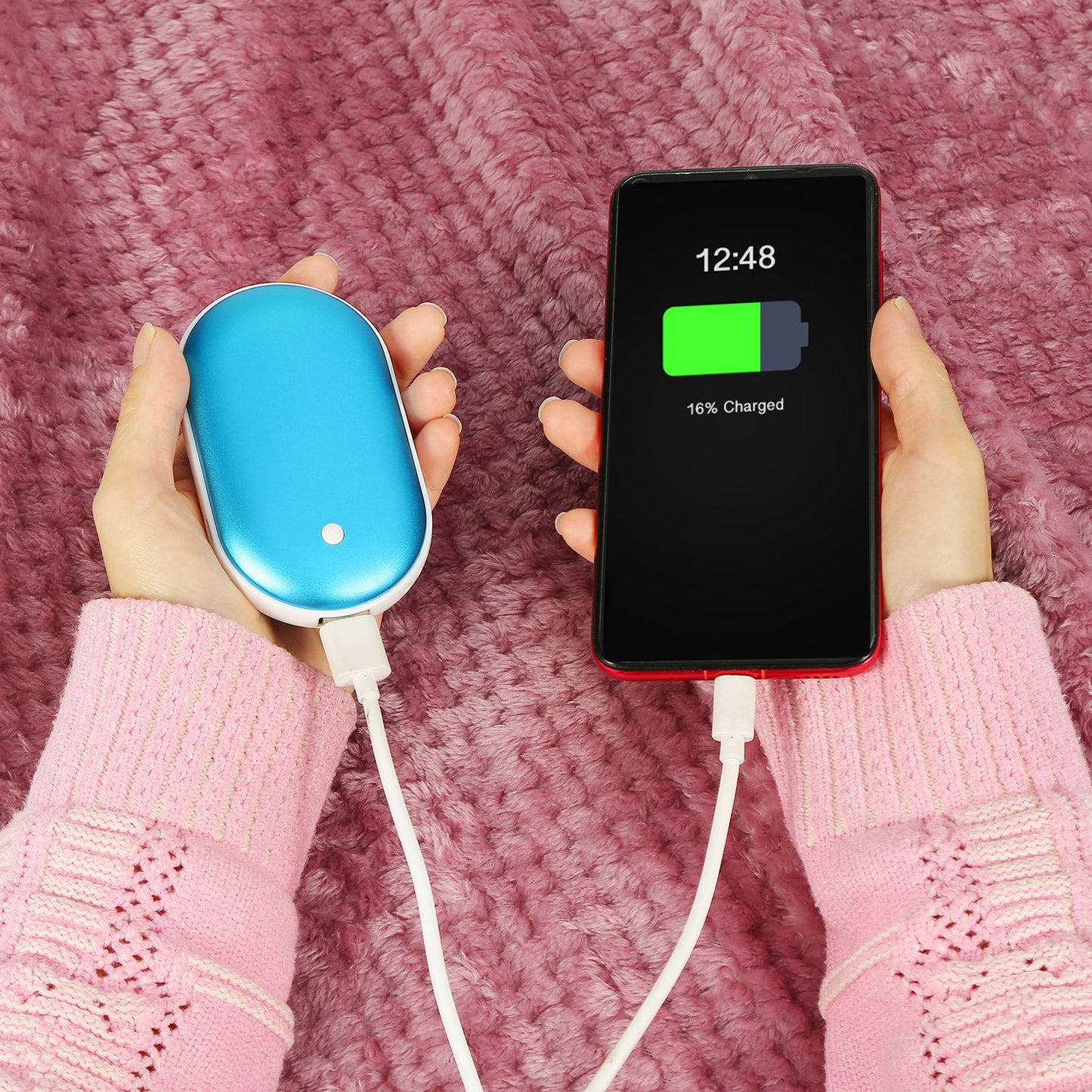 Portable Hand Warmer & Power Bank - Double-Sided Heating