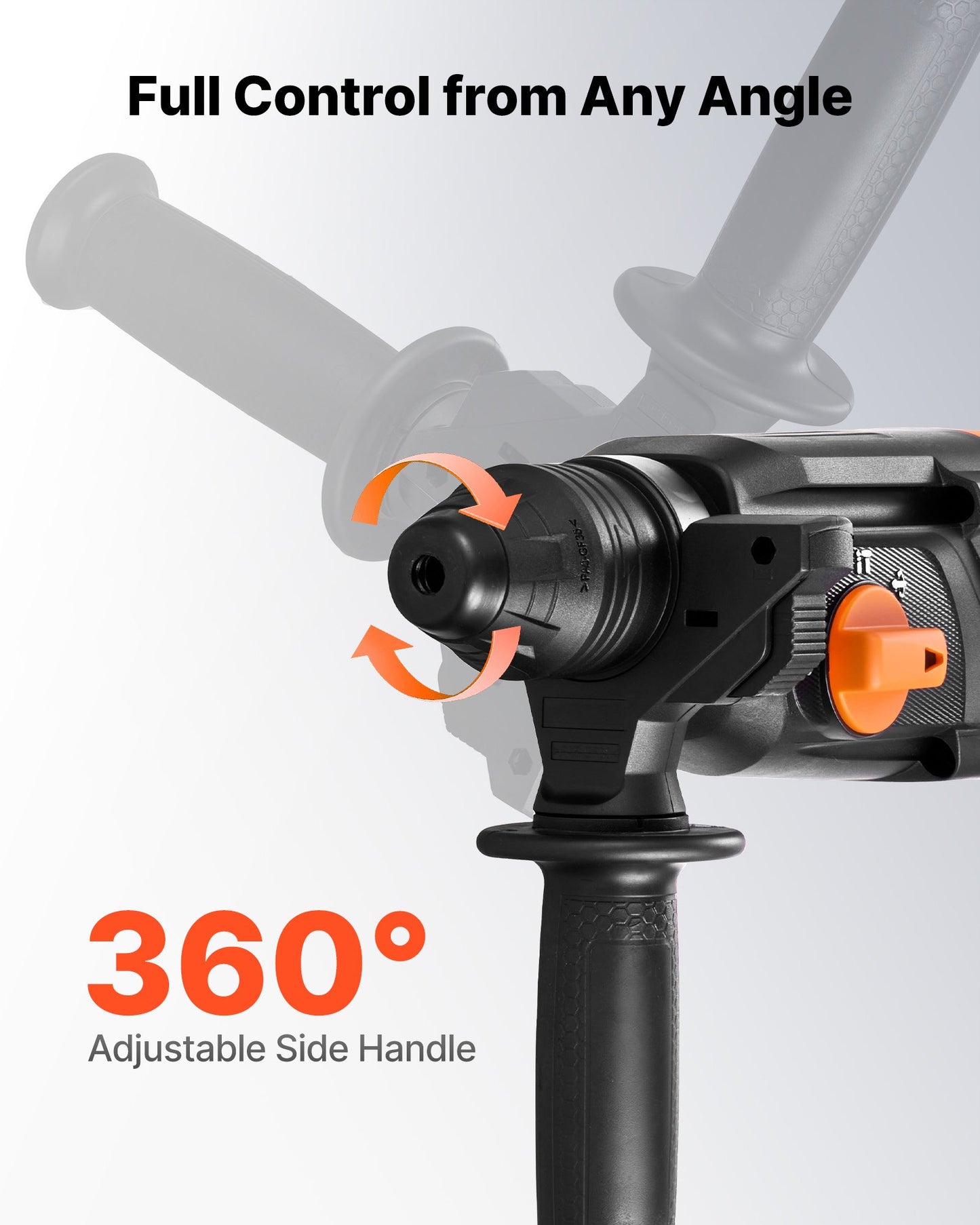Heavy Duty Rotary Hammer Drill 1-1/8 In SDS-Plus 4 Modes Chiseling Concrete
