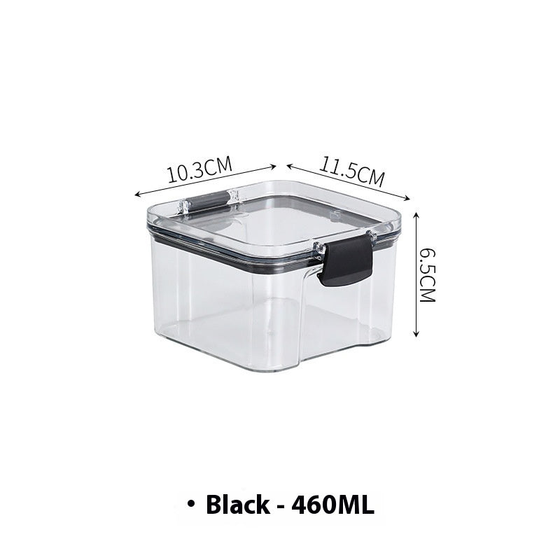 Sealed Food Storage Jar Container Set - Plastic Kitchen Dry Goods Organizer
