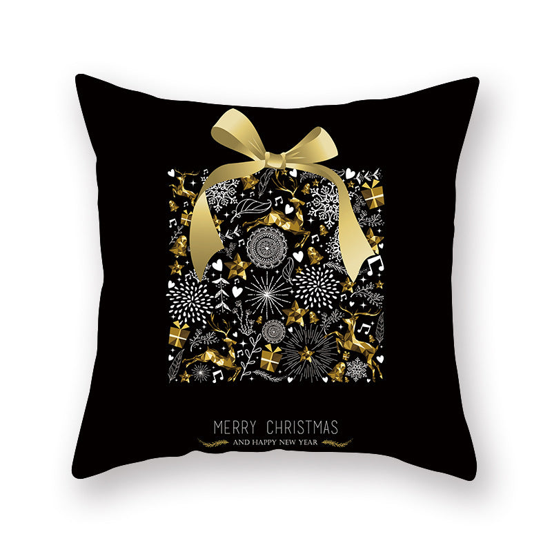 Printed Peach Skin Pillowcase Sofa Cushion Cover Home Decor