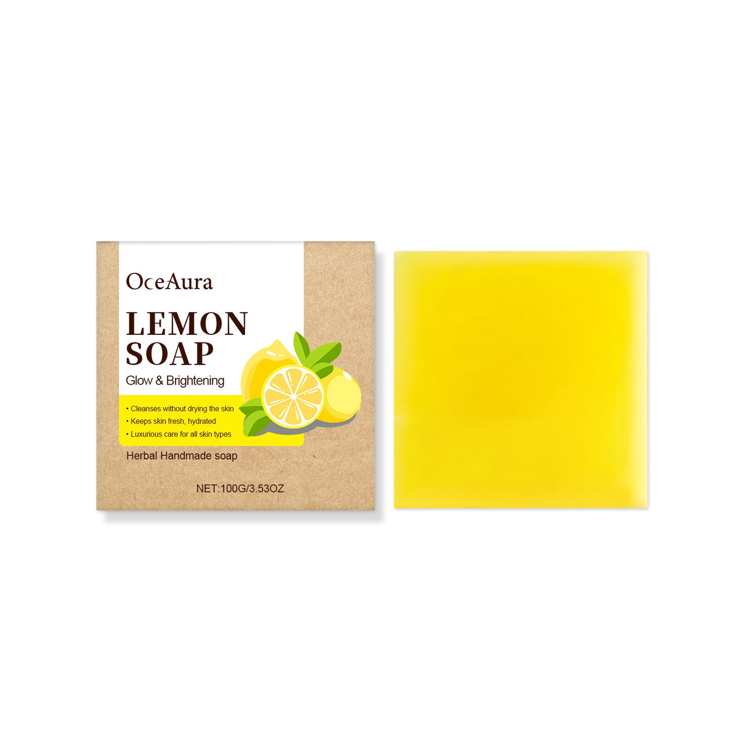 Lemon Vitamin C Herbal Soap - Deep Nourishing & Brightening Body Cleanser