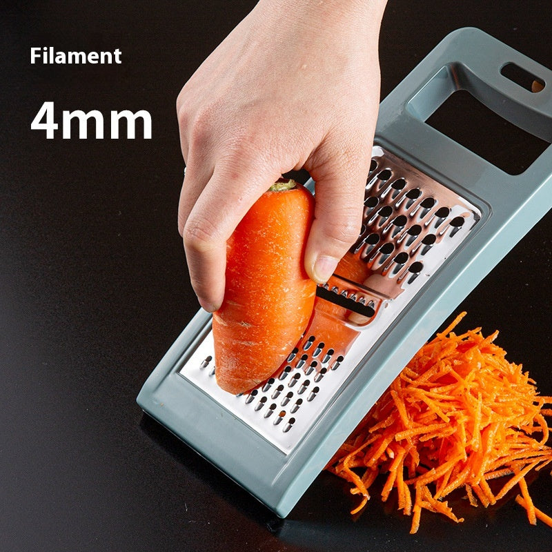 Kitchen Vegetable and Potato Chopper Grater with Handle - Pink & Blue