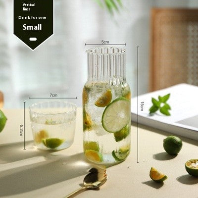 Glass Water Pitcher Set with Cups - Modern Household Drink Dispenser