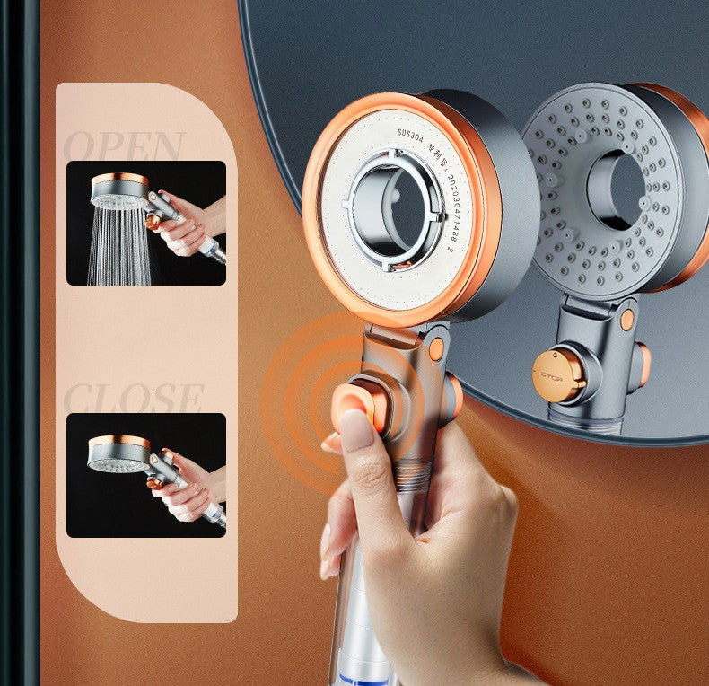 Pressurized Water Shower Head with Dechlorination Filter for Skin Care and Beauty