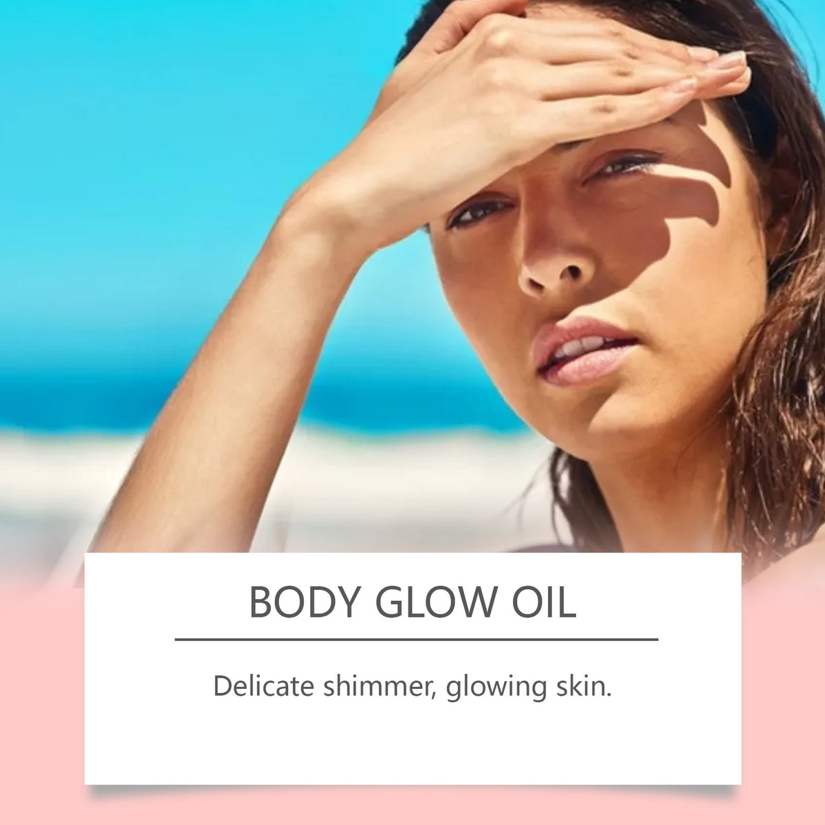 Copper Colored Coconut Protective Glitter Body Oil