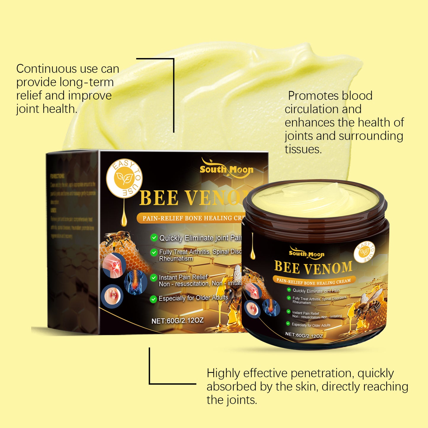 Soothing Knee and Joint Cream for Discomfort Relief - 60g