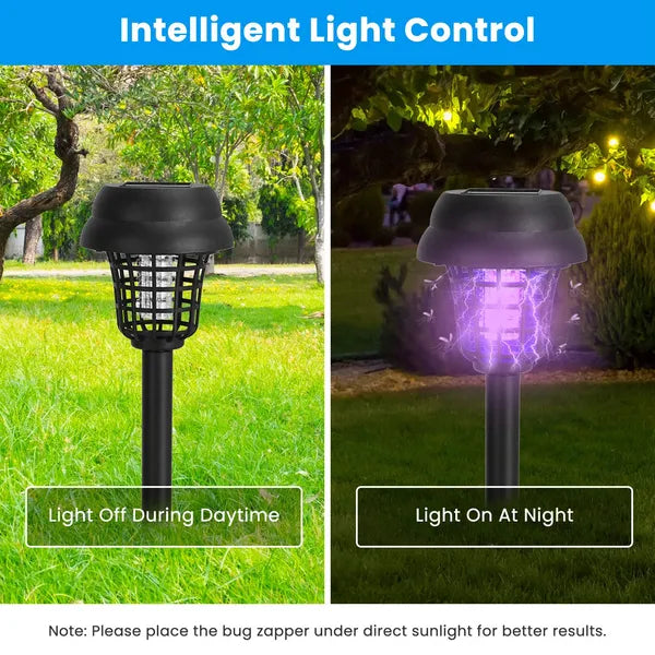 4 Pack Solar Mosquito Zapper Torch with UV & White Light