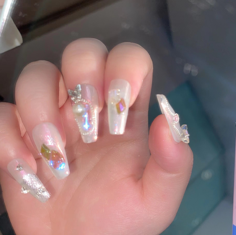 Aurora Nail Patches with Glue - Multiple Sizes
