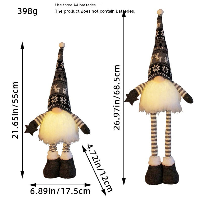 Luminous Long Leg Doll with Telescopic Design - Christmas Decor Variants