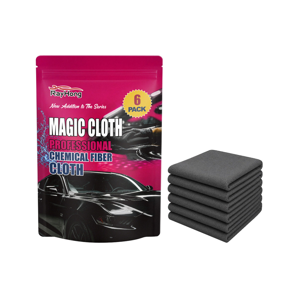 Magic Cloth No-Water Car Dust-Removal Wiping Towel 6 Pack