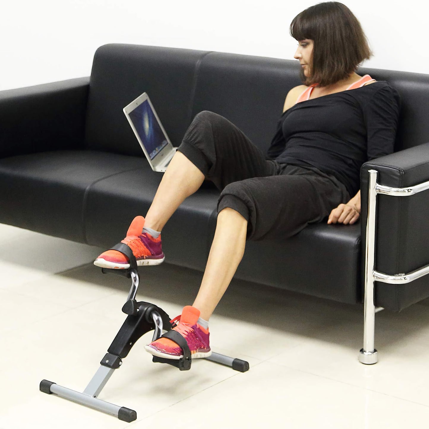 Foldable Pedal Exerciser with LCD Display for Home Office Gym